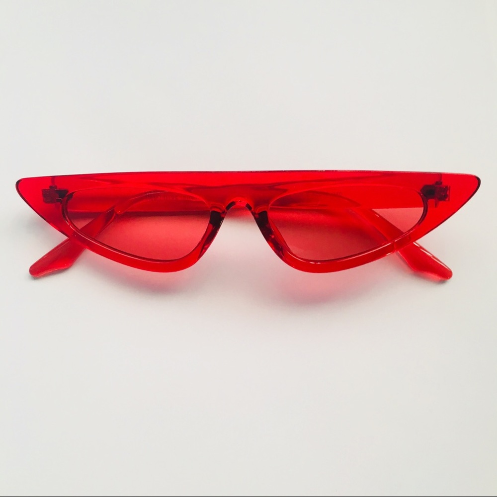 Red Retro CatEye “Vivica” Sunglasses